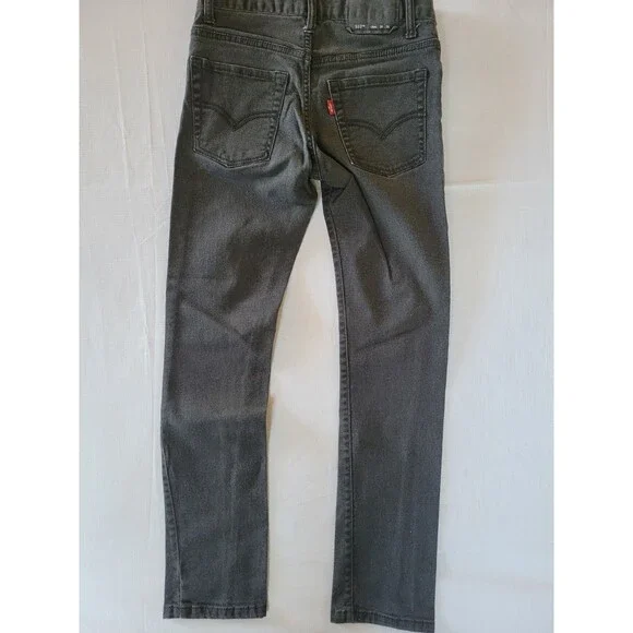 Levi's 510 Jeans Boy's Super Skinny 26x26 Faded Gray Stretch Denim Jeans 12 Reg - Picture 2 of 9